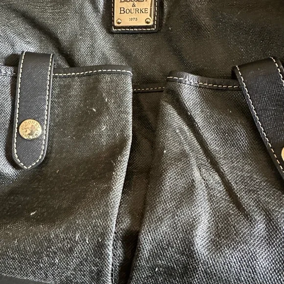 Vintage Dooney & Bourke Red Interior Large Purse/Tote with flaws - Picture 4 of 15